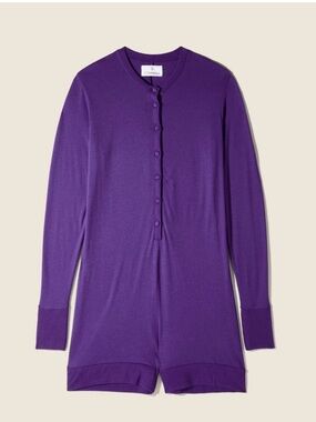 Cosabella Bella Romper PJ Pajamas Sleep Purple Violette Size Large Brand New